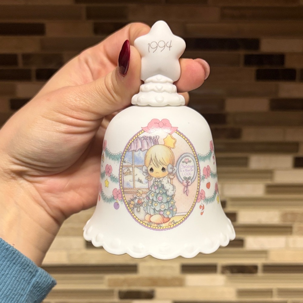 Precious Moments Vintage Pretty As A Christmas Tree 1994 Decorative Bell